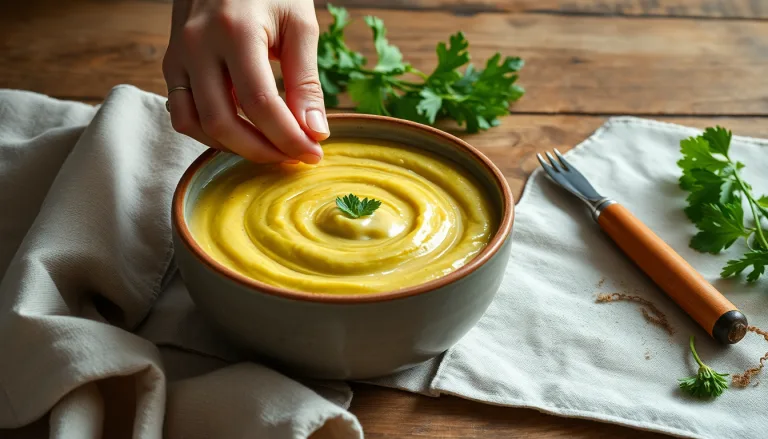Purée de légumes crémeuse avec un légume oublié mis en avant