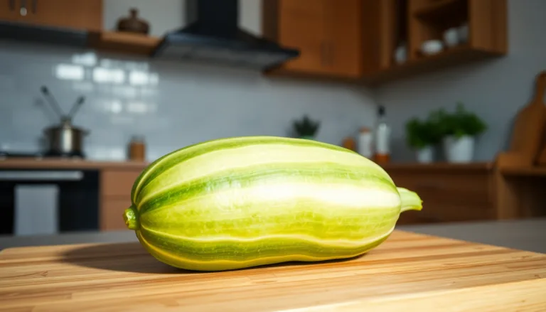Un légume cru isolé sur un fond sombre, avec des icônes de danger à proximité
