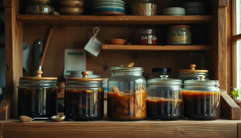 Bocaux de confiture exposés à la chaleur