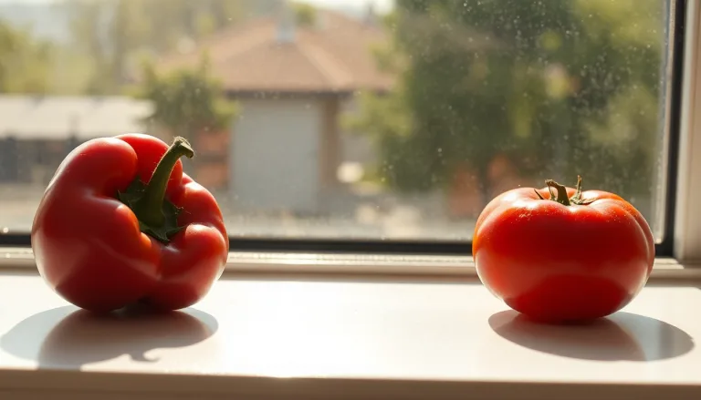 Un légume cru laissé au soleil avec un panneau d'avertissement à proximité.