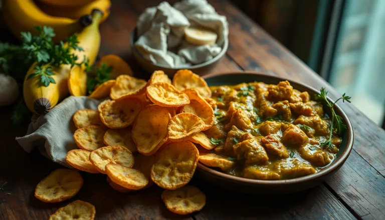 Peau de banane stylisée avec des ustensiles de cuisine