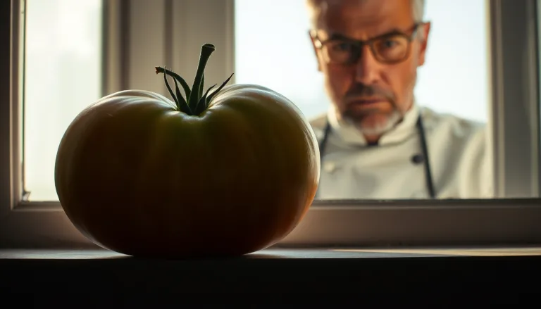 Un légume exposé directement au soleil sur un rebord de fenêtre, avec une ombre inquiétante.
