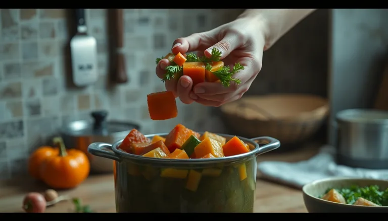 Un bol fumant de bouillon maison avec des herbes fraîches.