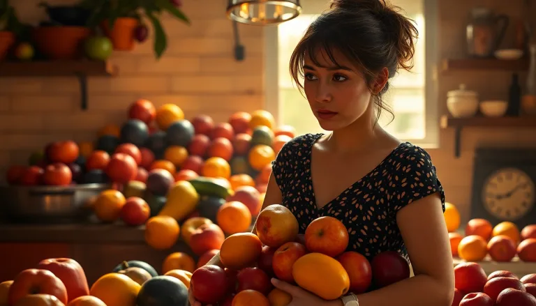 Panier débordant de fruits frais sous le soleil d'été