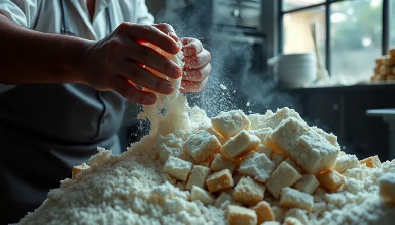 Sacs de farine et de sucre agglomérés