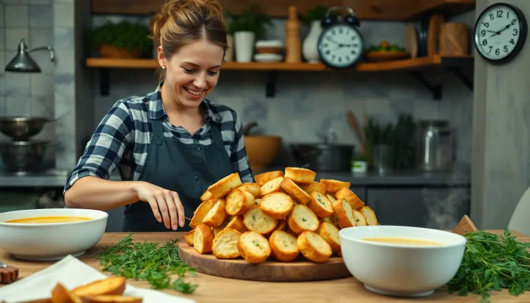 Plat appétissant préparé avec des restes de pain