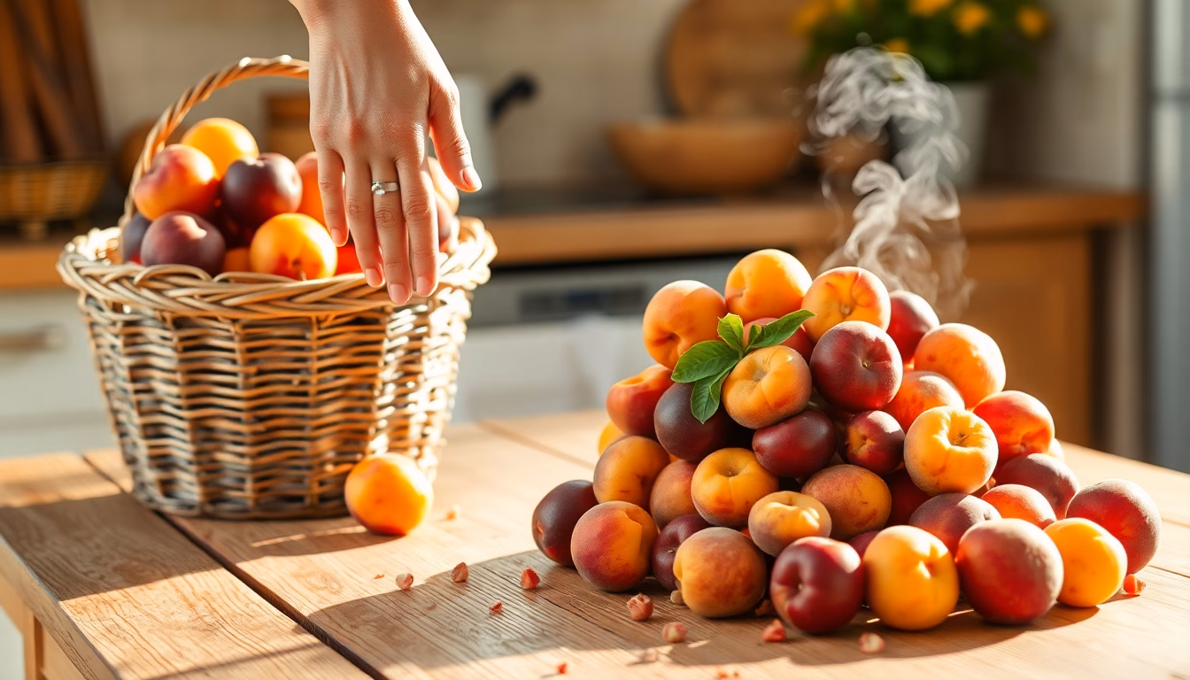 Assortiment de fruits frais d'été colorés sous un soleil radieux