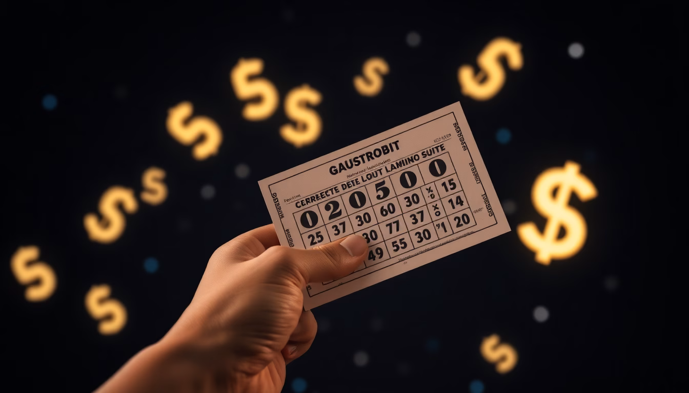 Ticket de Loto avec des numéros chanceux