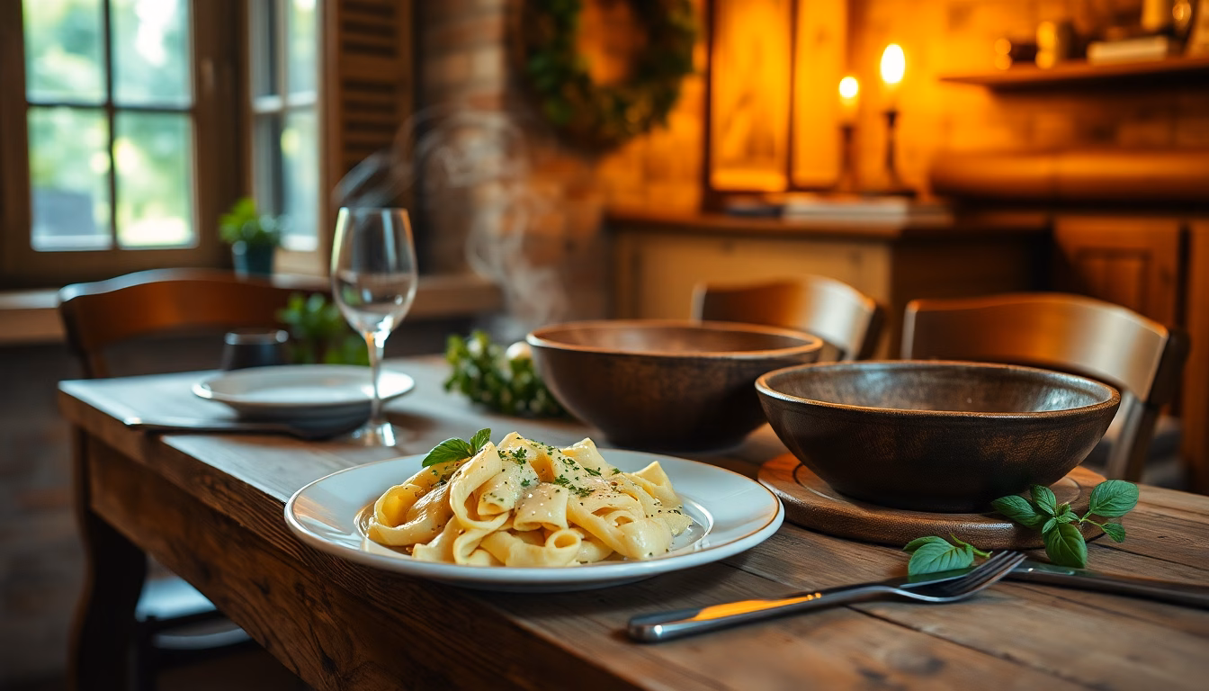 assiette de pâtes italiennes