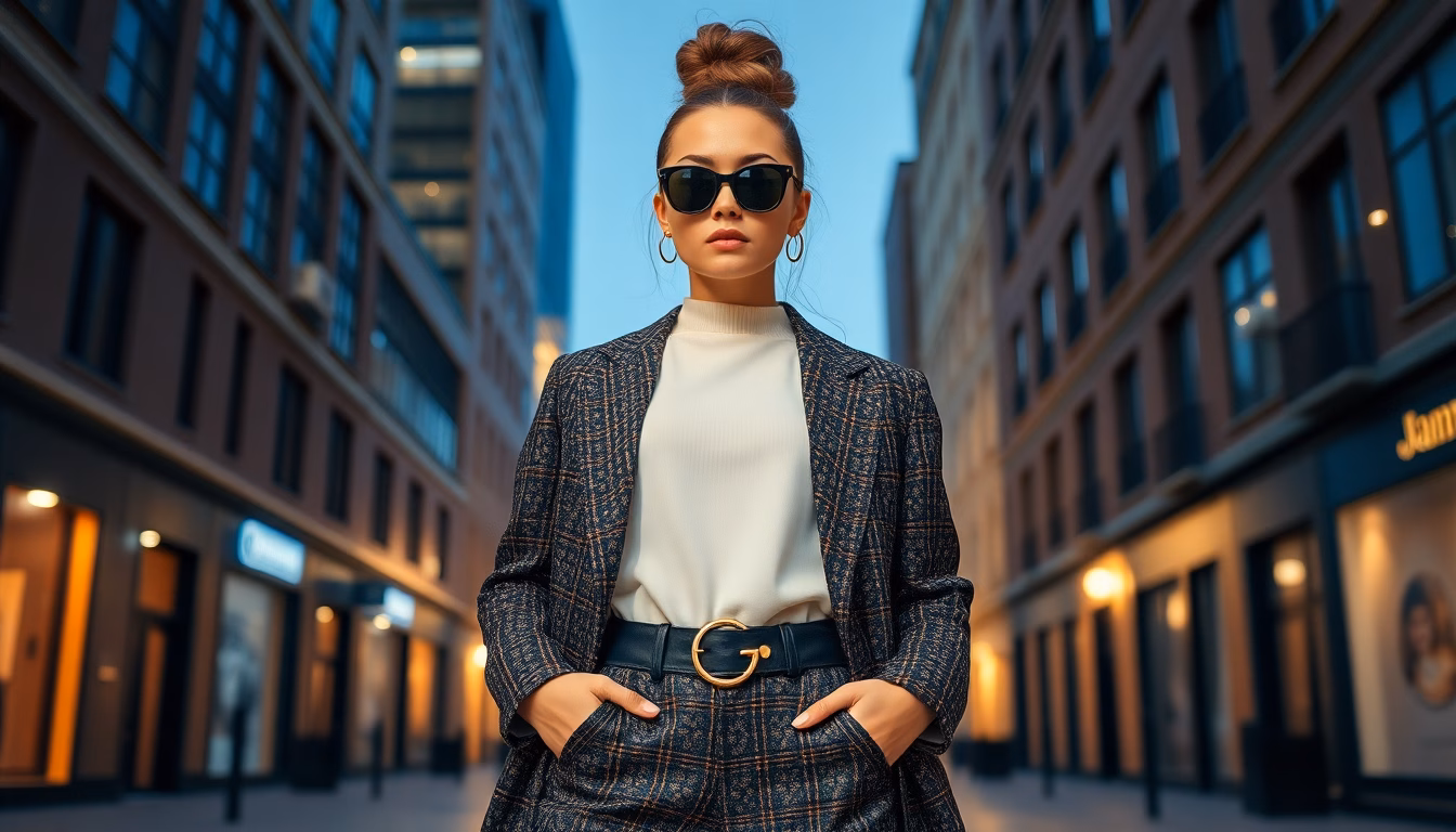 Maeva Ghennam dans une tenue tendance