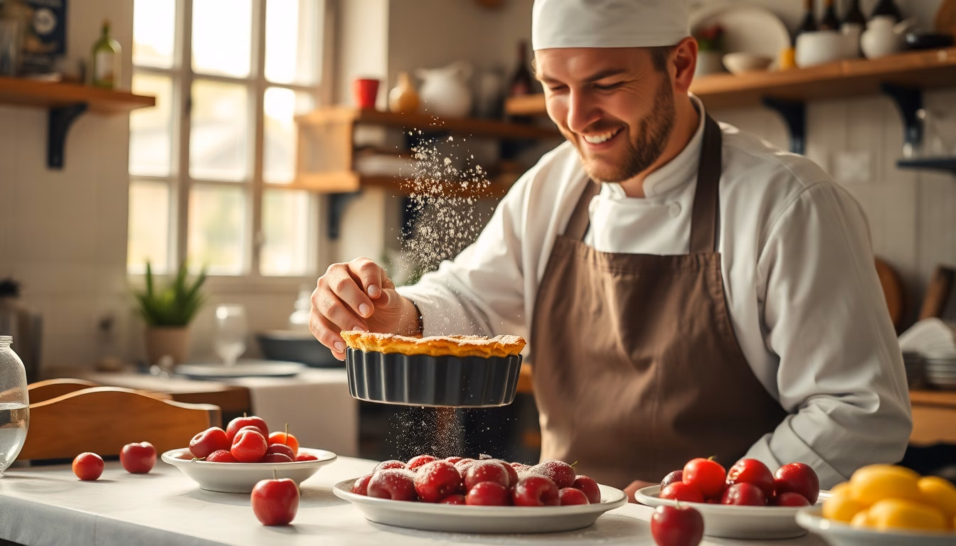 Clafoutis aux cerises doré