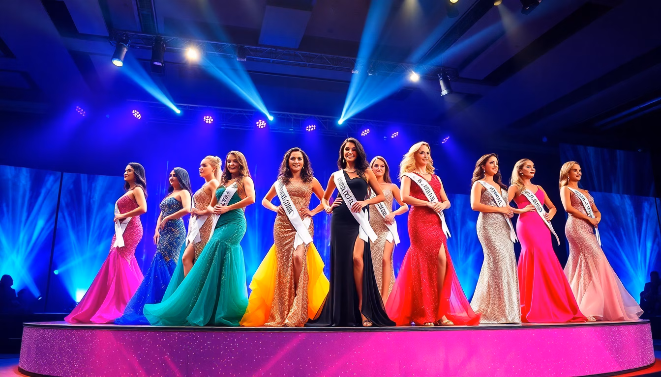 Miss Lorraine défilant en robe de gala