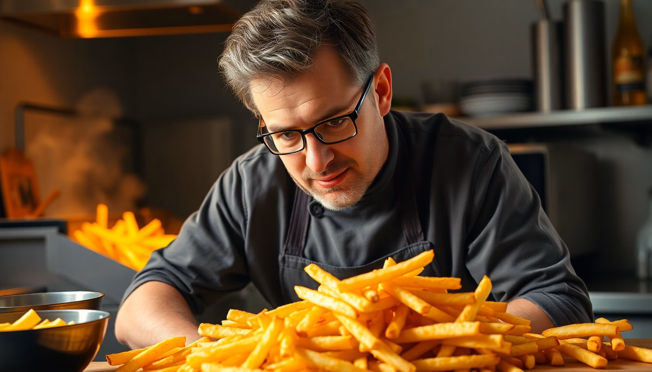assiette de frites croustillantes