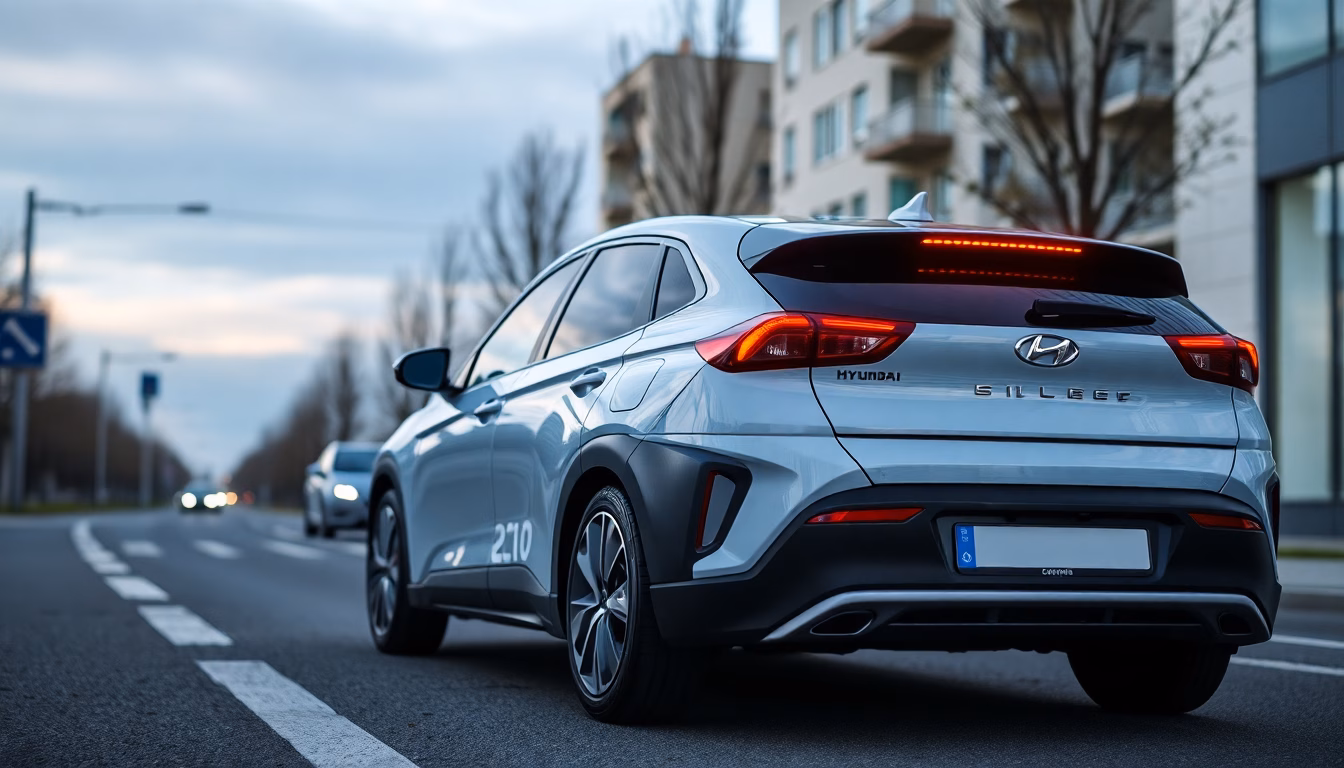 Concept car futuriste Hyundai en ville