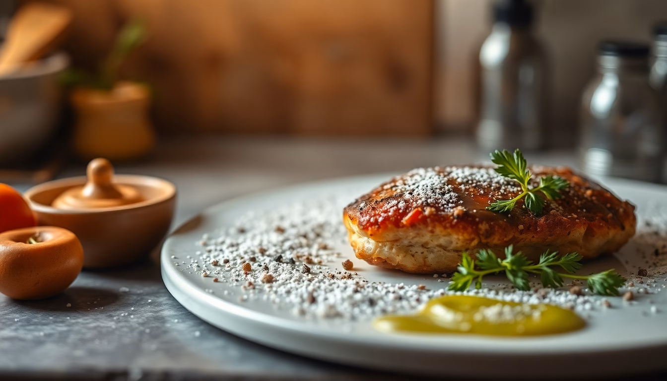 Plat gastronomique de style Angelo