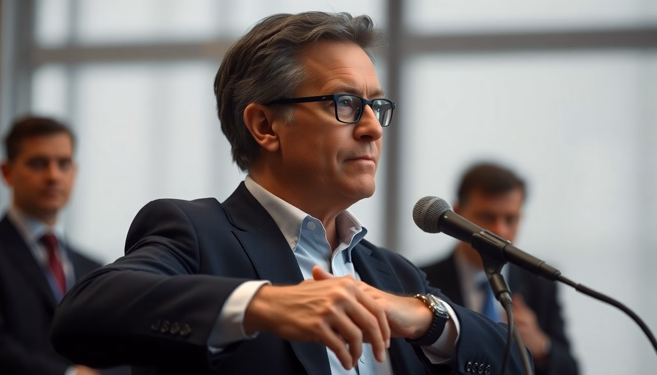 Débat politique entre deux hommes