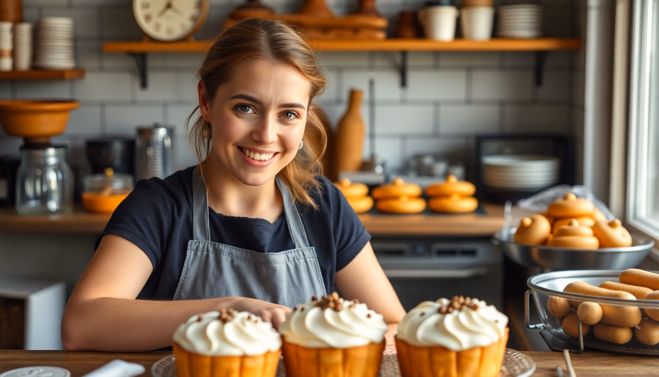 Laura et Yassine souriants devant leur nouvelle boutique de pâtisserie, Yara Pâtisserie, dans le Jura.