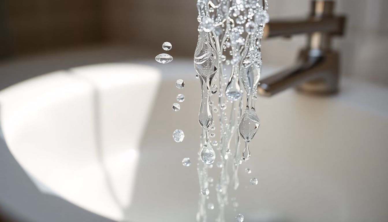 goutte d'eau révélant particules lumineuses