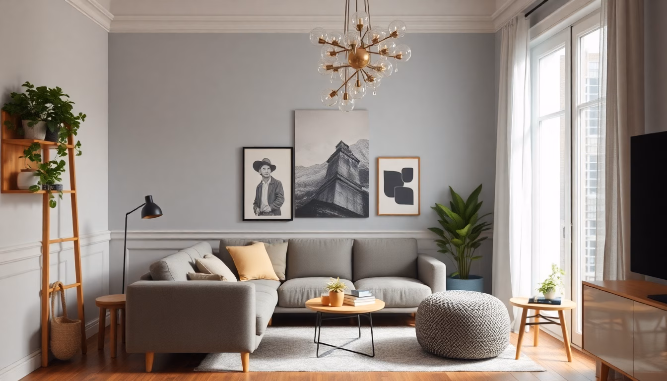 pièce à vivre relookée économiquement