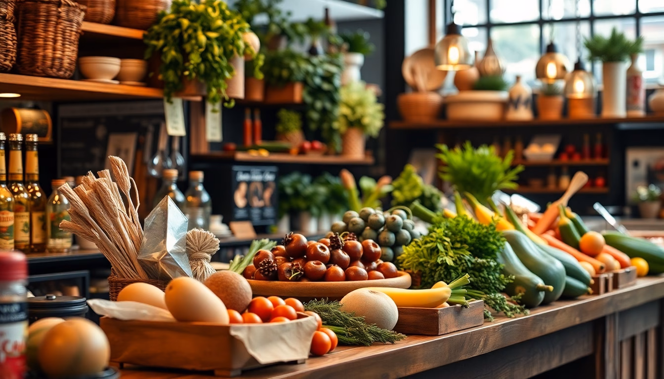 Des assiettes colorées et appétissantes de différents plats proposés au Kitchen Market de Lille, symbolisant la diversité culinaire.